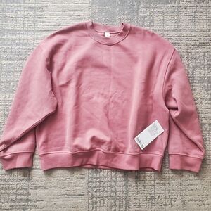 Women's Oversized Crewneck Sweatshirt - Dusty Rose